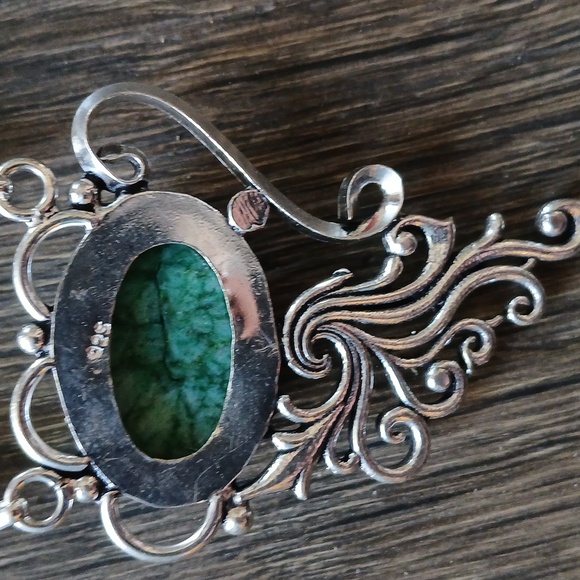 New Solar Quartz Agate 925 Silver Necklace. - Picture 12 of 12